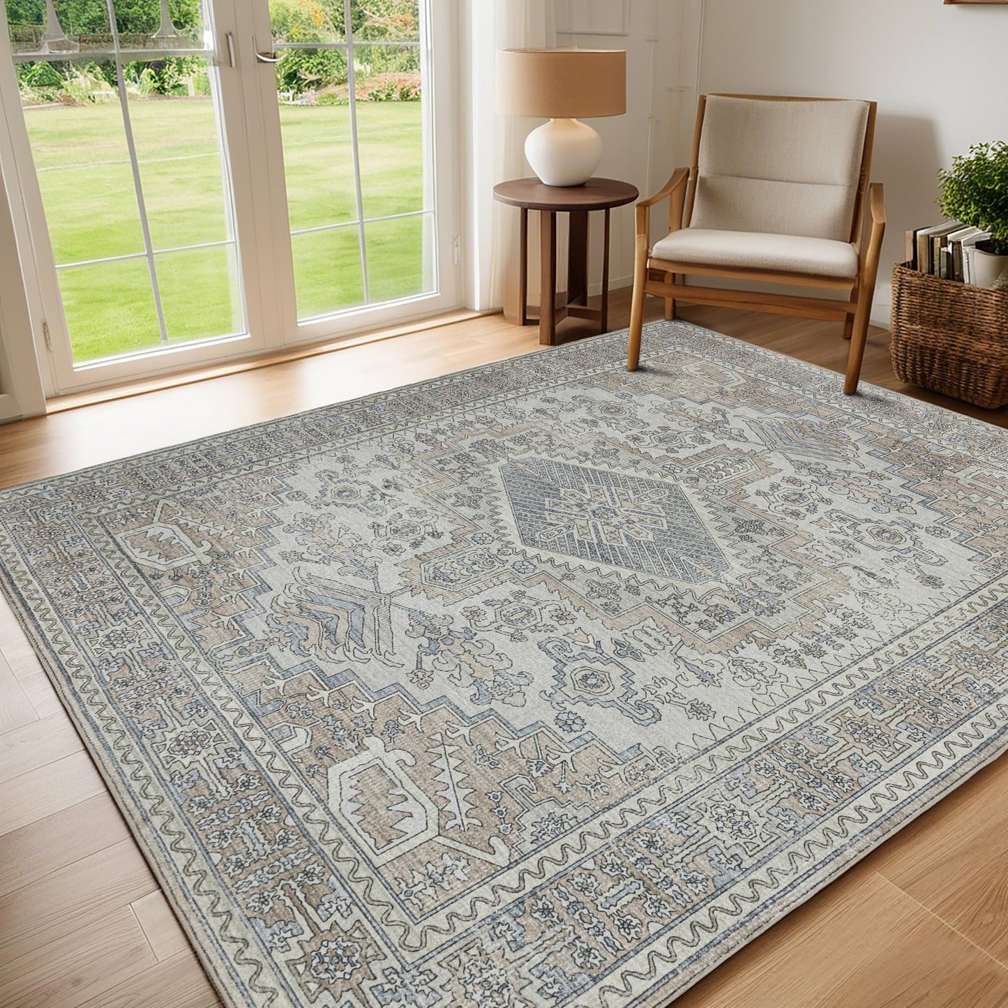 Lbris Machine Washable Rugs 8x10 Area Rugs for Living Room,Bedroom,Dining Room