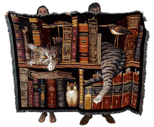 Cat Lovers Cotton Tapestry Throw Blanket with Decorative Home Design