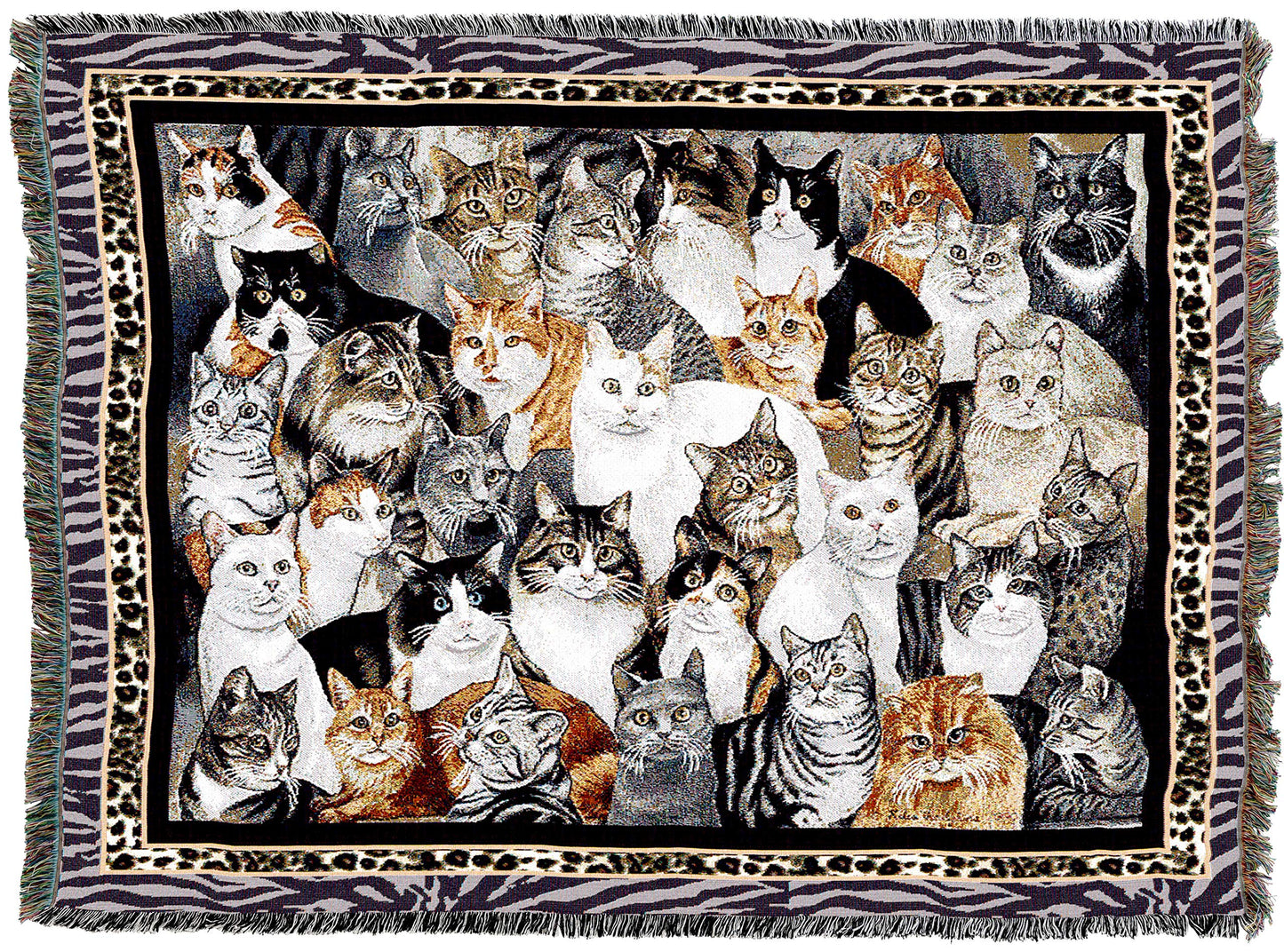 Cotton Cat Tapestry Throw Blanket for Home Decor & Cozy Spaces
