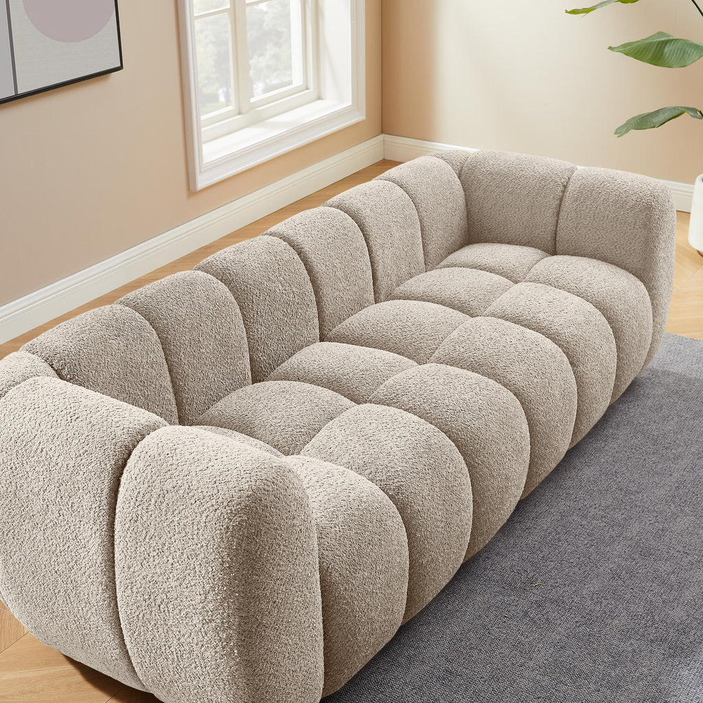 VANOMi 88" Oversized Boucle Sofa, Modern Upholstered