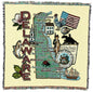 Cotton State Tapestry Throw Blanket with Decorative Home Accent Design