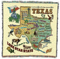 Cotton State Tapestry Throw Blanket with Decorative Home Accent Design